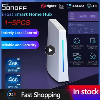 1 ~ 5 шт. Система умного дома SONOFF iHost AIBridge 2 ГБ / 4 ГБ Zigbee 3.0 Gateway Частный локальный сервер с устройством Wi-Fi LAN Открытый API