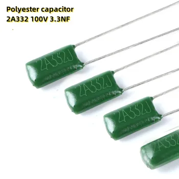 100PCS Полиэфирный конденсатор 2A332 100V 3.3NF