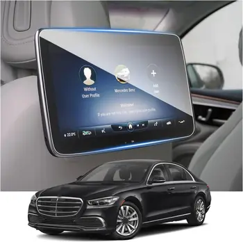 2 шт. Защитная пленка ПЭТ для Mercedes Benz S-CLASS W223 2021-2023 Авто GPS Навигация Заднее сиденье Телевизор Сенсорный экран Защитная пленка