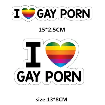 2023 Я люблю гей порно секс ЛГБТ лесбиянки смешные наклейки на бампер автомобиля