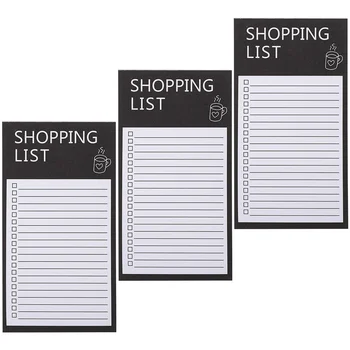 3 Книги магнитного еженедельного списка продуктов Блокнот Блокнот для заметок по планированию покупок Портативный блокнот для списка продуктов