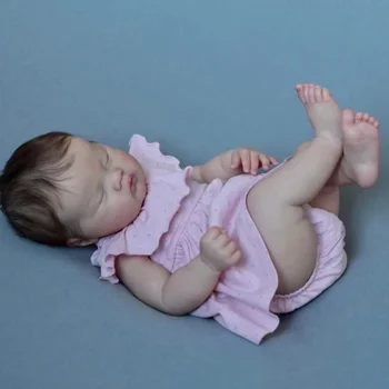 49CM Reborn ASHIA Новорожденная спящая кукла для младенцев Реалистичная 3D-окрашенная кожа с видимыми прожилками Художественные куклы ручной работы Куклы Bebe Reborn