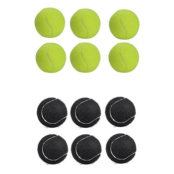 6 шт. Упаковка теннисных мячей Износостойкие эластичные тренировочные мячи 66 мм Женский тренировочный теннисный мяч для начинающих