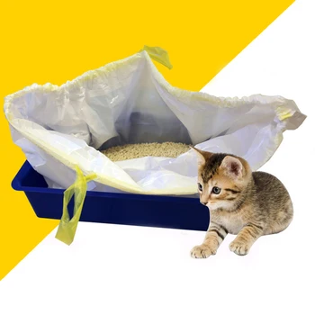 7 шт./сумка Мешок для кошачьего туалета Гигиенические вкладыши для лотка для котенка Товары для домашних животных