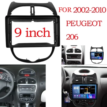 9 дюймов 2 din для Peugeot 206 2004-2008 Авто Радио Android MP5 Плеер Корпус Рама 2Din Головное устройство Фрась Стерео Панель Приборная панель Крышка