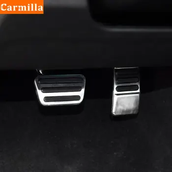 Carmilla Непробуксовочная автомобильная муфта Газ Топливо Подставка для ног Педаль тормоза Чехол для Ford Mustang 2015 2016 2017 2018 2019 2020 2021 Аксессуар