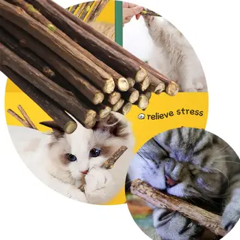 Cat Snacks Natural Sticks очищает зубы, чтобы дразнить кошачью палочку, чтобы развеять скуку от самовосстановления Чистка зубов