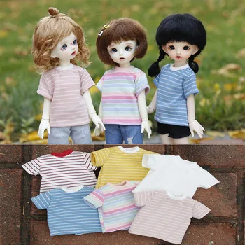D03-P153 детская игрушка ручной работы 1/6 БЖД. SD Doll Аксессуары кукольная одежда Базовая футболка полосатый топ 1шт