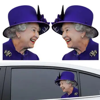 Elizabeth Наклейка на окно автомобиля Мемориальный парад Королева Украшения Забавные наклейки на окна автомобиля королевы Елизаветы для сувенира