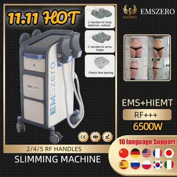 EMSzero Neo Weight Loss RF 200 Гц 6500 Вт для похудения 2/4/5 ручек EMS Machine 2024 Новый салон для коррекции фигуры