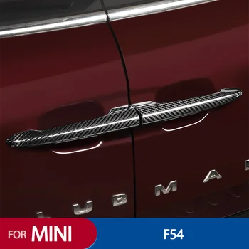 F54 Углеродное волокно Автомобильная ручка задней двери Наклейки Накладка Отделка для MINI Cooper Clubman Аксессуары для внешнего стиля