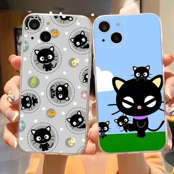 Kawaii CAT Cartoon Choco Cat Чехол для телефона прозрачный для Iphone 14 Pro Max 11 12 Pro 13 Mini 6 6s 7 8 Plus X XR XS SE Задние крышки