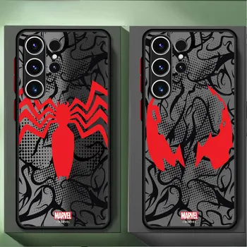 Marvel Spider Man Venom Чехол для Samsung Galaxy S22 Ultra S20 FE S21 Note 10 Plus 8 9 S23 Note 20 Ультра Матовый Чехол Роскошь