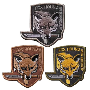 Metal Gear Fox Hound Вышивка Значок Аксессуары Спецназ Группа Военный рюкзак Нашивки Одежда Наклейка Аппликации