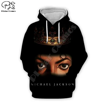 PLstar Cosmos Pop King Michael Jackson Повседневная уличная одежда Пуловер красочный 3DPrint Молния / Толстовки / Толстовка / Куртка / Мужчины Женщины 11