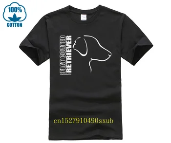 Print Круглый вырез Мужская футболка TWILPROF Hunde FLAT COATED RETRIVER Profil WILSIGNS Siviwonder Футболки с принтом