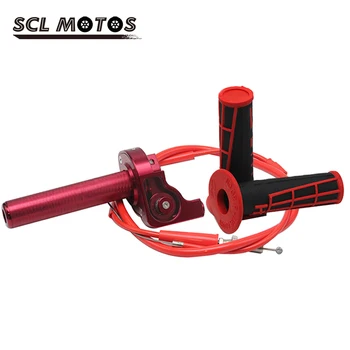 SCL MOTOS 1 Set Мотоцикл Ручка дроссельной заслонки Quick Twist Gas Throttle Settle Ручки с тросом дроссельной заслонки для руля 7/8 дюйма 22 мм