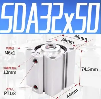 SDA32-50 Airtac Тип Серия SDA SDA32X50 Порт 1/8 дюйма Пневматический компактный воздушный цилиндр Диаметр отверстия 32 мм 50 мм SDA32*50