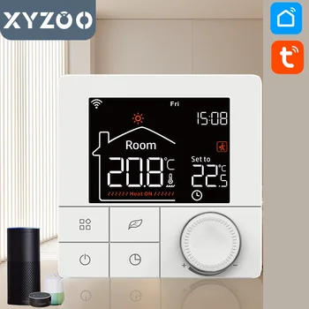 WiFi Термостат теплого пола для электрического/водяного газового котла Умный 220 В Контроллер температуры Программируемый Tuya Google Alexa