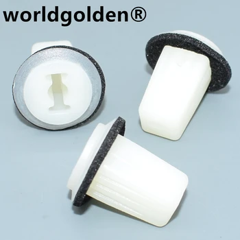 worldgolden 100 шт. авто клипса нейлон белый винт втулка # 8 размер винта для Honda 90664-S3-003 Joylong 90189-05055