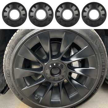 Аксессуары для экстерьера автомобиля Центральная крышка ступицы колеса ABS для Tesla Model Y 20-дюймовые колпаки колес Крышки колпаков