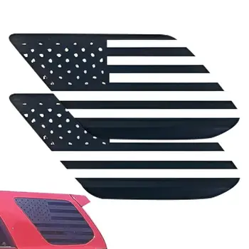  Американский флаг Автомобильные наклейки 2 шт. Предварительно вырезанные наклейки с американским флагом Автомобильные аксессуары Автомобиль Боковая этикетка Виниловая наклейка Украшение для автомобиля