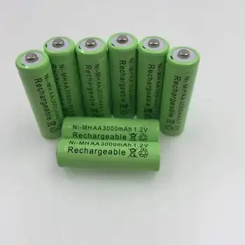 Бесплатная доставкаБатареи Аккумуляторы, Пре-зарядки 1,2 В AA 3000 МАЧ NI MH