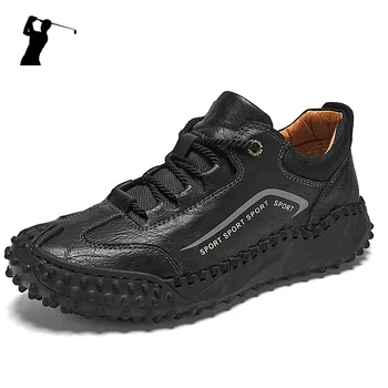  Более размера 39-48 Мужская спортивная обувь для гольфа Нескользящая обувь для гольфа на открытом воздухе Обувь для бега трусцой Обувь для ходьбы Осень Мужская обувь для гольфа