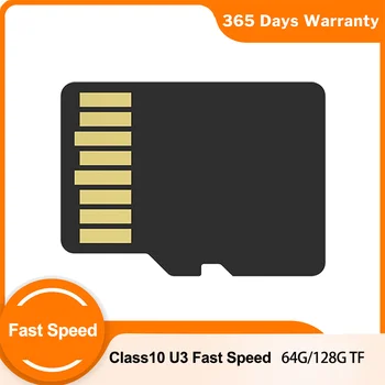 Высокоскоростная карта памяти реальной емкости TF-карта от 64 ГБ до 128 ГБ для видеорегистратора Автомобильная камера Автомобильные адаптеры для видеорегистраторов Class10 U3 Fast Speed