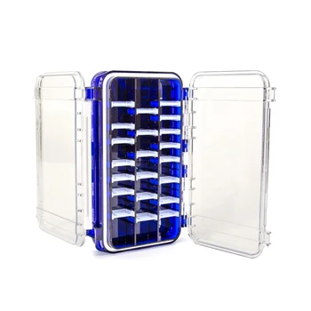  Двухсторонняя съемная водонепроницаемая коробка для аксессуаров Многофункциональная подключаемая коробка для приманки Коробка для аксессуаров для морской рыбалки, синий