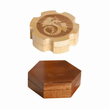 Деревянная коробка для игральных костей с разделением, для хранения настольных игр семь Может вместить многогранник