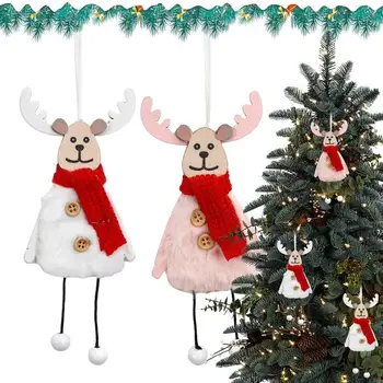 Деревянные украшения для рождественской елки с оленями Рождественские украшения для оленей Прочные очаровательные винтажные яркие декоративные украшения для оленей