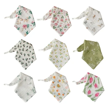  Детские слюнявчики 4-слойное мочалка Полотенце для лица Хлопковое квадратное полотенце для ухода за младенцем