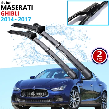 для Maserati Ghibli 2014~2017 Лобовое стекло Стеклоочистители Щетки стеклоочистителя автомобиля Автомобильные аксессуары 2015 2016