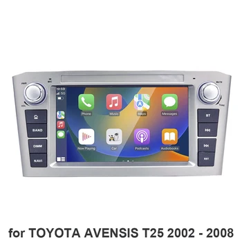 для TOYOTA AVENSIS T25 CarPlay Android Car Player мультимедийное радио GPS физические кнопки вращения 2002 2003 2004 2005 2006 2007 2008