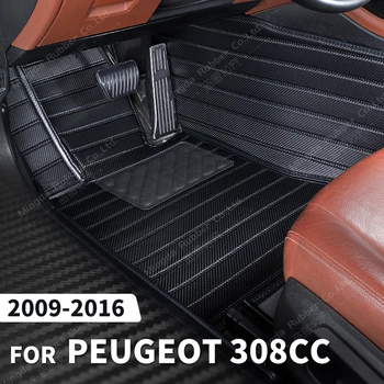 Изготовленные на заказ коврики из углеродного волокна для Peugeot 308CC 2009-2016 10 11 12 13 14 15 футов ковровый чехол для авто аксессуары интерьера