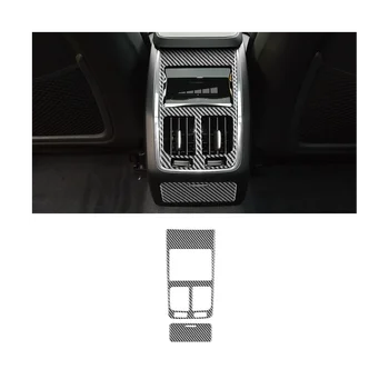 Карбоновое волокно Автомобильный задний выход кондиционера Крышка рамы Наклейка Отделка для Volvo S90 2017-2022 Аксессуары