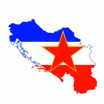 Креативная карта Югославии Флаг Наклейка ПВХ Авто Наклейка Авто Аксессуары