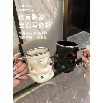 Кружка для девочек Домашняя керамическая чашка Пара Творческая чашка для воды Офис Завтрак Кофейная чашка