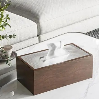  Легкая коробка для салфеток в китайском стиле Коробка для салфеток Light Luxury Desktop Napkin Organizer с акрилом для комнаты для ванной комнаты