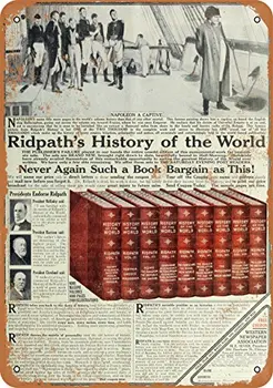 Металлический знак - 1910 Ридпат История мира Книги - Винтажный вид