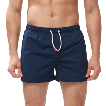 Мужская пляжная одежда Мужские однотонные шорты Быстросохнущие мешковатые мужские купальники Шорты Jogger Модные пляжные шорты Треугольная подкладка G5MS108