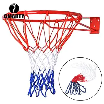  На открытом воздухе Баскетбольная сетка Стандартная нейлоновая нить Баскетбольное кольцо Сетчатая сетка Задний борт Обод Мяч Пум 12 петель