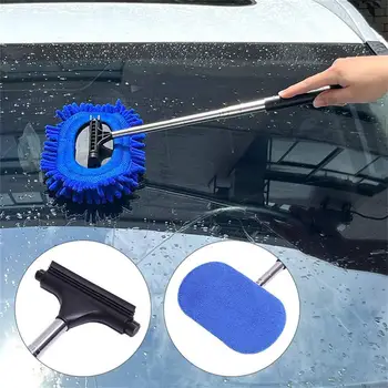  Набор щеток для детализации автомобиля Портативный набор для мытья швабры из микрофибры Автомобильный инструмент для очистки зеркал заднего вида Аксессуары для мойки автомобилей