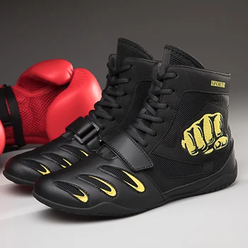 Новая профессиональная боксерская обувь Мужская легкая боксерская обувь Большой размер Женская противоскользящая борцовская обувь Мужские борцовские кроссовки