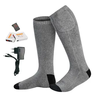 Носки с подогревом Аккумуляторные носки с электрическим подогревом и контролем температуры 2200 мАч Питание от батареи Сверхтолстая изоляция С подогревом
