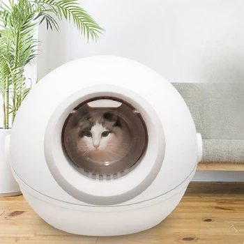 Полностью закрытый изолирующий запах кошачий туалет Брызгозащищенный большой кошачий туалет Принадлежности для кошек Лоток для кошачьего туалета с лопатой