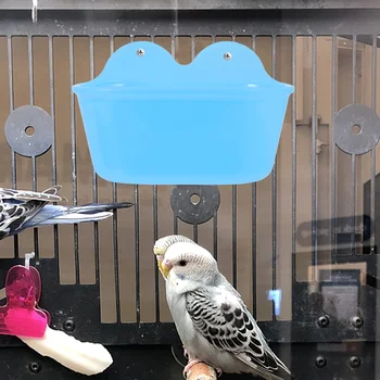  Попугай Птичья ванна Большая чаша Ванна для домашних животных Ванны для птиц Душ Настенное крепление Пластиковые аксессуары Клетка для попугая