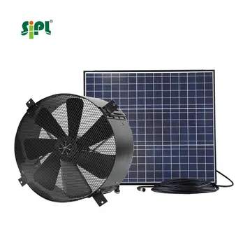 Промышленный коммерческий вытяжной вентилятор хорошего качества для складского гаража 50 Вт с осевым потоком на солнечных батареях
