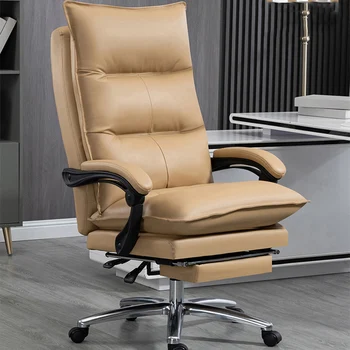 Расширение Современный офисный стул Колеса Дизайн Роскошный рабочий стул для гостиной Подставка для ног Удобная мебель для офисного стола Silla